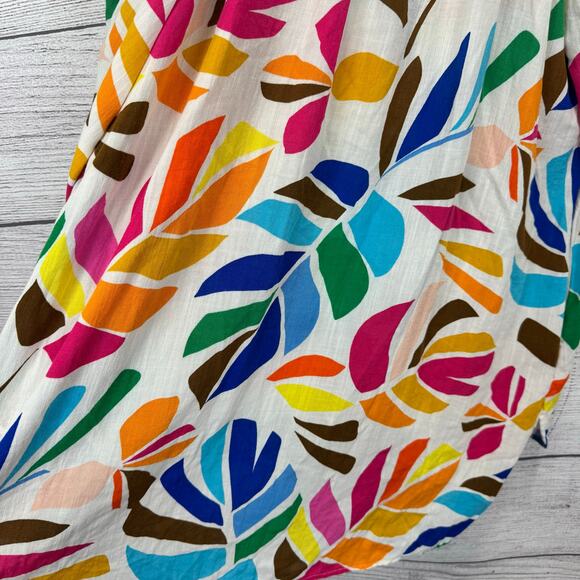 Tabitha Brown x Target Cream Colorful Button Up Tunic Blouse Size Medium - Picture 9 of 9